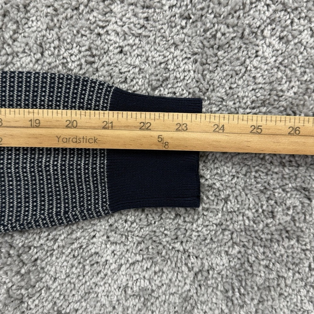 J Crew Cotton Sweater Birds-Eye Stitch Men NWT XS Navy Crewneck Classic Pullover - Picture 6 of 11